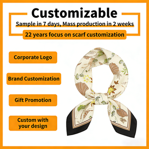 Pañuelo Cuadrado con Sensación de Seda de 70x70cm, Pañuelo Ligero con Protección UV para Verano, Pañuelo Grande con Estampado para el Cabello y el Cuello para Mujer - Product Image 5