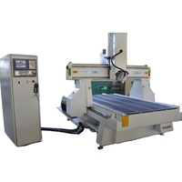 Routeur CNC pour bois à prix d'usine avec tête rotative / Machine de fraisage 4 axes avec servomoteur / Machine de gravure CNC pour bois 500 mm Z