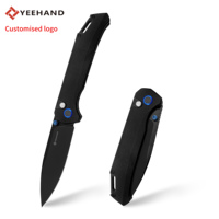 Couteau pliant de survie Yeehand à lame affûtée personnalisable en acier D2 avec manche G10, camping, tactique, OEM