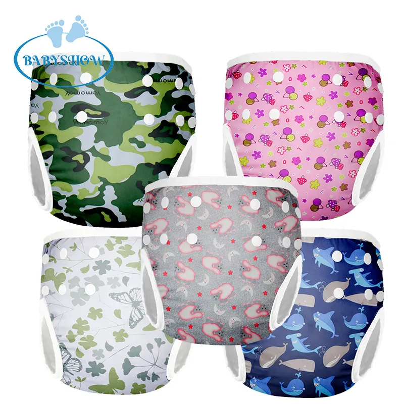 Babyshow मुद्रित तैराकी कपड़ा डायपर निविड़ अंधकार पुल जाल भीतरी तैराकी पैंट फैक्टरी अनुकूलित उच्च गुणवत्ता कपड़ा लंगोट