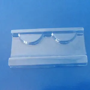 in stock transparent vacuum formed cosmetic tray clear eyelash pvc tray plastic blister inner tray with cover