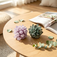Grappe d'améthyste naturelle brute, spécimen minéral de quartz, ornement décoratif avec support, vente en gros