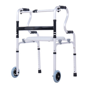 <b>Walker</b> With Wheels Anti Slip Seat For <b>Elderly</b> Lower Limb Rehabilitation Assistance - Product Image 1