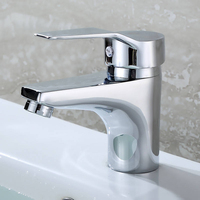 Grifo Mezclador Monomando Comercial de Aleación de Zinc para Lavabo, Montado en Cubierta, Agua Fría y Caliente, para Proyectos de Baños Escolares