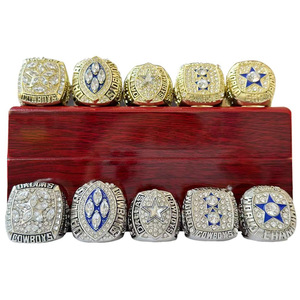 Bague unisexe commémorative Little Bear Champion 1985 Chicago USA en alliage plaqué Hip <span class=keywords><strong>Roc</strong></span> avec cristaux et strass – Cadeau - Product Image 1