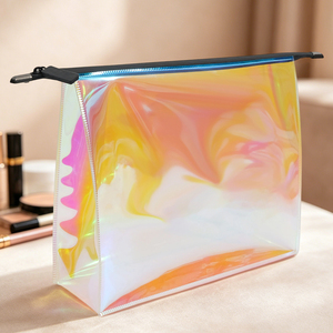 Magnifique trousse de maquillage holographique esthétique Y2K avec TPU irisé <span class=keywords><strong>pour</strong></span> femmes élégantes, trousse de toilette de voyage et accessoires de vacances - Product Image 4