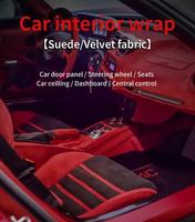 Revestimiento interior de coche de micrón Premium, tela de ante para techo de coche, envoltura de vinilo