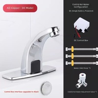 Robinet de lavabo à induction mains libres en laiton nickelé avec capteur automatique – Vente en gros pour salles de bain commerciales, support personnalisé
