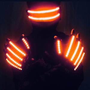 Guantes LED DAMAI con Luz Intermitente, Guantes Luminosos Negros Mágicos para Fiestas, Artículos de Fiesta, Halloween - Product Image 6