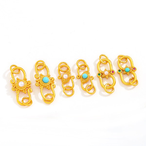 Nantong 18k Gold Plated Copper Figure Eight Buckle S Shape Clasp Pendant <b>Quick</b> <b>Link</b> Bracelet DIY Jewelry Accessory Mixed Shapes - Product Image 5
