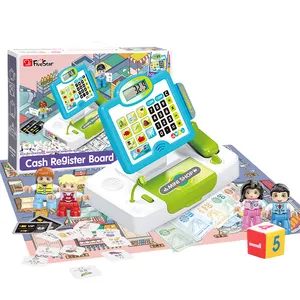 FiveStar Retail Store Compras Criança Pretend Play Brinquedo Educativo Electronic Cash Register Pos com Bonecas Brinquedo para Crianças