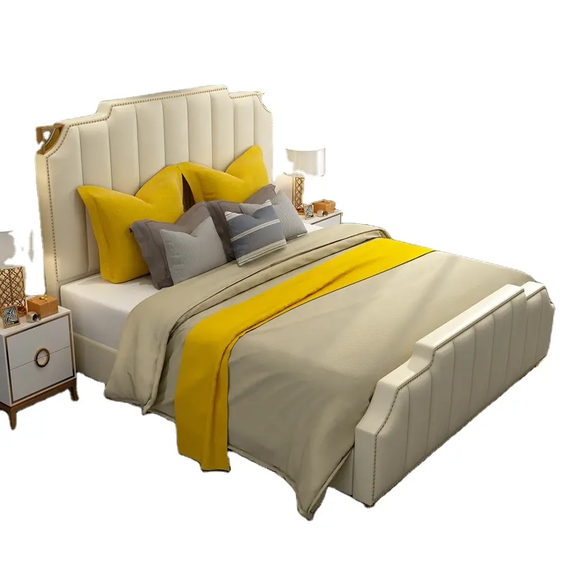 Luxe Slaapkamer Set Meubels Kingsize Moderne Italiaanse Laatste Verstelbare Bed Designer Meubels Set Lederen Luxe Bed