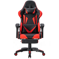 Chaise de gaming inclinable à dossier haut réglable, fauteuil de bureau économique en cuir, métal et PVC pour utilisateurs d'ordinateur, échantillon disponible