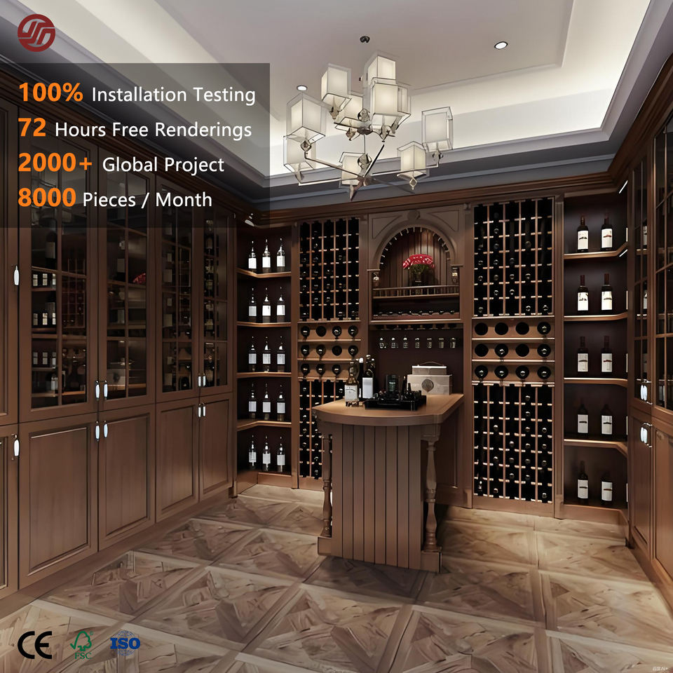GINO Customized Solid Wood Wine Cabinet for Home Red Wine Storage ...