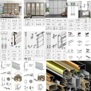 Kleider schrank Schiebetür Aluminium Profil Schienen schienen für Schiebetüren - Product Image 4