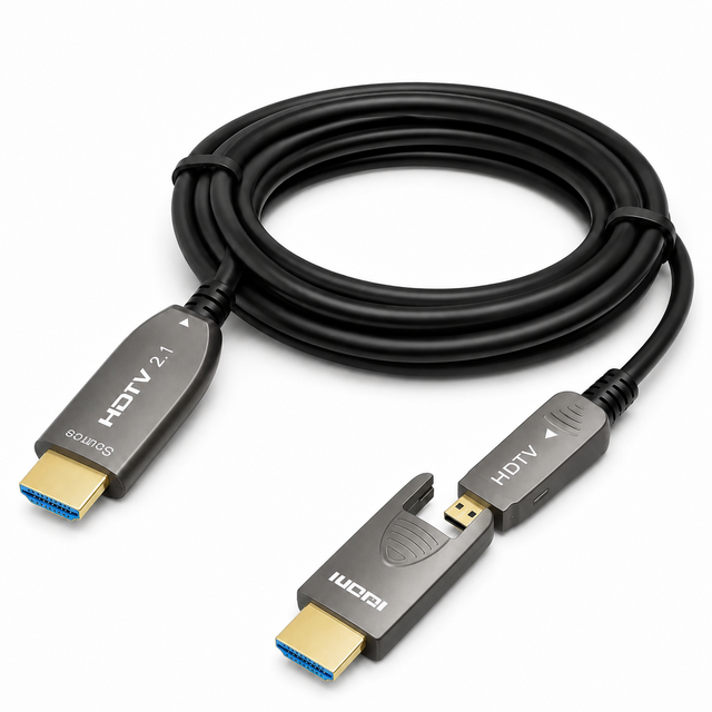 8K Ultra HD Fiber Optic HDTV Cable Detachable High Speed HDMI Cord 3m to 200m for Monitor Display