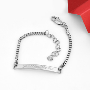 2026 New Wholesale Simple Popular Design Silver Plated <b>Chain</b> Bracelet <b>Titanium</b> Steel Unisex's Bracelets Fashionable Jewelry - Product Image 3