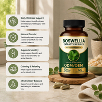 Capsules de Boswellia, extrait de Boswellia Serrata, complément pour la mobilité des articulations, OEM ODM, étiquette privée, approvisionnement en vrac