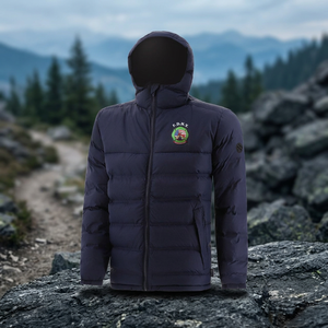 Blouson matelassé unisexe à capuche style urbain avec col montant en toile noire pour l'hiver et l'automne OEM - Product Image 3
