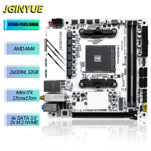 Jginyue เมนบอร์ด B350I PLUS <span class=keywords><strong>AM4</strong></span> ARGB Mini <span class=keywords><strong>ITX</strong></span> รองรับ1000/2000/3000/4000/5000 Series CPU DDR4 RAM Desktop - Product Image 1