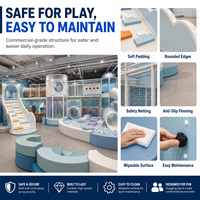 Équipement de centre de divertissement familial : Labyrinthe d'aventure, grande piscine à balles, tunnel tubulaire, rampe d'escalade, zone de vision pour opérateur, centre commercial, plastique