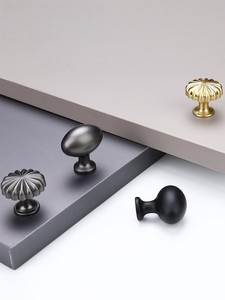 Modern Oval Egg Shape Cabinet <strong>Knobs</strong>, Brushed &amp; Polished Zinc Alloy Drawer Pulls, Single Hole Furniture <strong>Door</strong> Handles - Product Image 6