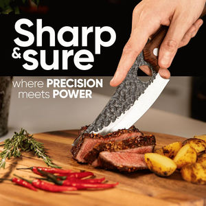 Ensemble cadeau de couteaux de boucher de qualité supérieure, couteau <span class=keywords><strong>à</strong></span> viande forgé <span class=keywords><strong>à</strong></span> la main, couteaux <span class=keywords><strong>à</strong></span> désosser avec étui en cuir, boîte cadeau pour la cuisine et le camping - Product Image 2