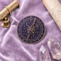 Nouvelle Arrivée : Pins de revers rotatifs plaqués émail, badges métalliques rotatifs personnalisés Astrologie Zodiaque, Vente en gros