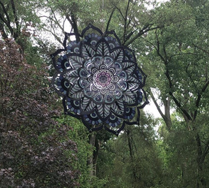 Molino de Viento Mandala al por Mayor, Decoración de Jardín, Molino de Viento Metálico Colgante para Exteriores, Adornos Giratorios para Césped, Esculturas Artísticas - Product Image 4
