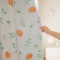 Tissu de rideau imprimé floral en polyester tissé 100% style moderne, poids moyen 285 g/m², largeur 280 cm
