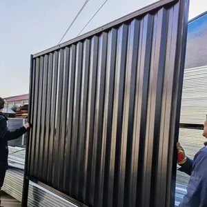 Pannello di recinzione in metallo verniciato a polvere nera personalizzato Colorbond temporaneo per l'Australia