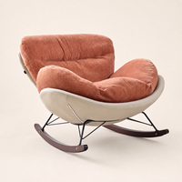 Fauteuil à bascule moderne surdimensionné en tissu - Chaise longue confortable d'origine chinoise, modèle BS1949, pour salon, maison, hôtel