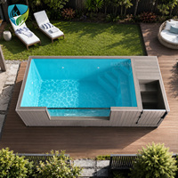 Piscine hors sol en fibre de verre à installation rapide, conteneur modulaire, réservoir de natation facile à monter pour jardin extérieur, spa domestique, piscine de plongeon