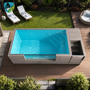 Piscine hors sol en fibre de verre à installation rapide, conteneur modulaire, réservoir de natation facile à monter pour jardin extérieur, <span class=keywords><strong>spa</strong></span> domestique, piscine de plongeon - Product Image 6