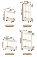 Chariot de rangement mobile en acier au carbone à 2 niveaux avec roues pour cuisine, idéal pour la vente en gros et la réduction de la consommation d'espace