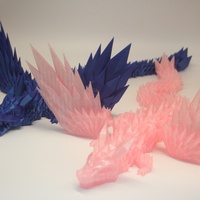 Dragón Volador Occidental Impreso en 3D de 42 cm, Dragón Alado Articulado con Efecto de Cristal, Decoración con Temática Animal de Cine y Televisión