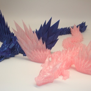 Dragón Volador Occidental Impreso en 3D de 42 cm, Dragón Alado Articulado con Efecto de Cristal, Decoración con Temática Animal de Cine y Televisión - Product Image 4