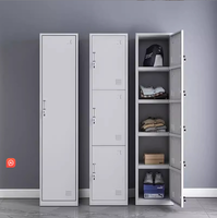 Vente en gros de casiers à 4 portes en acier Fourniture d'usine d'armoires de salon pour vêtements Armoire de chambre à coucher de rangement en métal