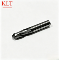 Fraise à queue sphérique en carbure KLT R0.2 50mm à 4 cannelures, revêtement TiAlN, pour usinage CNC, acier moulé, acier inoxydable, courbes 3D, ODM OEM