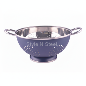 Colador de Acero Inoxidable con Mango de Tubo Metálico Ecológico Incluye Prácticos Soportes Accesorios - Product Image 1