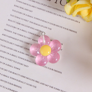 จี้เรซิ่นรูปดอกไม้น่ารักใสๆ สำหรับทำเครื่องประดับ DIY ต่างหู สร้อยคอ สร้อยข้อมือ พวงกุญแจทำมือ อุปกรณ์เสริม Colgantes - Product Image 5