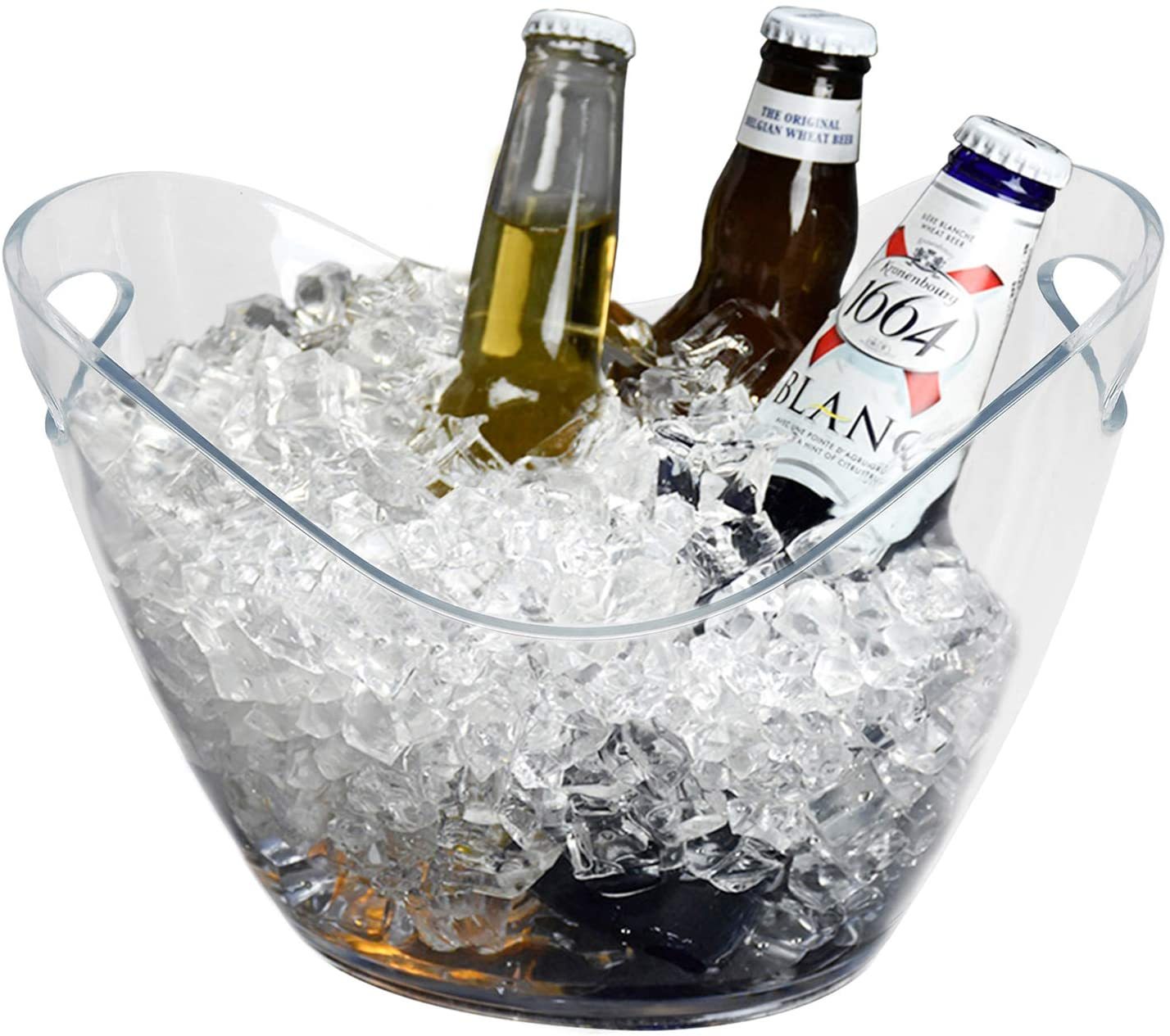 Cubo De Hielo Para Vino De Vidrio 2 Litros - Transparente, Para Botellas De Vino, Champagne, Cerveza, Fiestas Y Barbacoas
