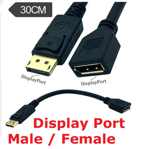 <span class=keywords><strong>Cable</strong></span> de Extensión DP de Alta Calidad, Macho a Hembra, para Montaje en Panel, con Soporte de Bloqueo con Tuerca, Resolución 4K - Product Image 2