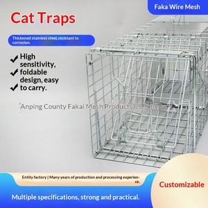 Trampa <span class=keywords><strong>para</strong></span> Gatos Plegable Automática de Acero Inoxidable con Bandeja y Caja de Plástico <span class=keywords><strong>para</strong></span> Gatos Desperdiçados y Silvestres - Product Image 6
