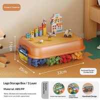 Boîte de rangement Lego multifonctionnelle à compartiments multiples, classification des jouets pour enfants, plaque magnétique assemblée, anti-poussière