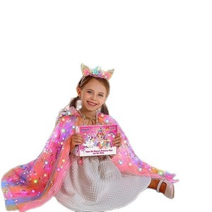 Conjunto <span class=keywords><strong>de</strong></span> Capa Brillante <span class=keywords><strong>de</strong></span> Princesa con Accesorio <span class=keywords><strong>de</strong></span> Capucha y Luces LED, Disfraz <span class=keywords><strong>de</strong></span> Halloween para Niñas, Suministro Transfronterizo ODM - Product Image 5