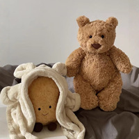 Groothandel Schattige Badjas Beer Pluche Speelgoed Zachte Gevulde Teddybeer Konijnenoren Pop Verjaardag Kerst Valentijn Cadeau