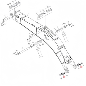 Boccola a battente per escavatore di precisione con superficie a basso attrito compatibile con Hyundai Doosan 131004-00296A - Product Image 6