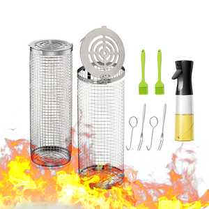 Tube de filet cylindrique de qualité alimentaire <span class=keywords><strong>kebab</strong></span> grill panier roulant grill panier pour maïs et saucisse - Product Image 1