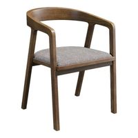 Chaise de salle à manger en bois massif avec dossier et accoudoirs, assise souple, chaise en bois pour la négociation, pour la maison, le restaurant, couleur noyer noir